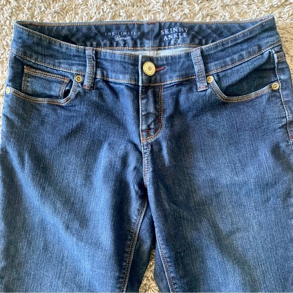 The Limited Denim Skinny Ankle 678 cropped blue jeans size 4 - Picture 6 of 9